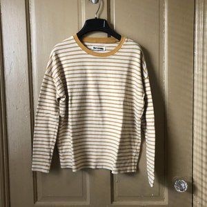 Madewell Rivet & Thread Long-Sleeve Tee | size XS